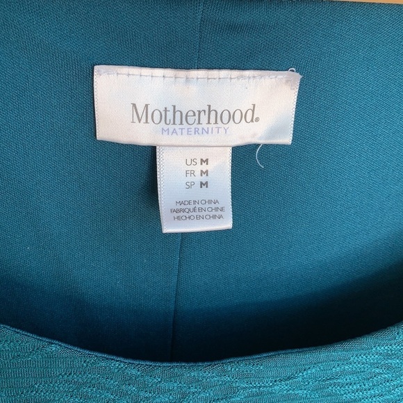 Motherhood Teal Cocktail Work Dress sz M - Picture 4 of 5